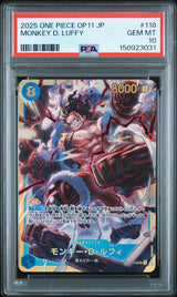 PSA 10 GEM MINT Japanese One Piece 2025 Monkey Luffy OP11-118 Fist Divine