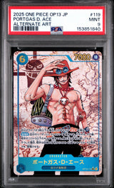 PSA 9 MINT Japanese One Piece 2025 Portgas D. Ace OP13-119 Carrying ALT ART