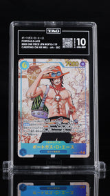 TAG 10 GEM MINT Japanese One Piece 2025 Portgas D. Ace OP13-119 Carrying ALT ART