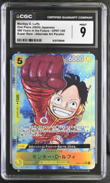 CGC 9 MINT Japanese Pokemon 2024 Monkey D. Luffy OP07-109 ALTERNATE ART