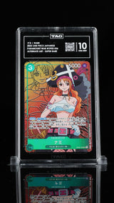 TAG 10 GEM MINT JAPANESE ONE PIECE 2022 Nami OP02-036 Paramount War Alt Art SR