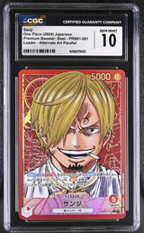 CGC 10 GEM MINT One Piece 2024 Sanji PRB01-001 Premium Booster Alternate Art