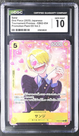 CGC 10 GEM MINT Japanese One Piece 2025 Sanji EB02-054 Promotion Pack VOL.3