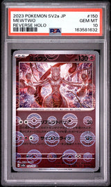 PSA 10 GEM MINT JAPANESE POKEMON 2023 MEWTWO 150/165 REVERSE HOLO SV2a