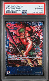 PSA 10 GEM MINT JAPANESE ONE PIECE 2025 Roronoa Zoro SR ST21-015 Flagship