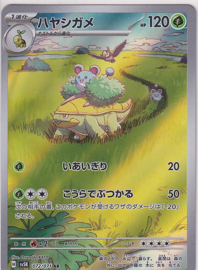 Japanese Pokemon Card Grotle 072/071 SV5K WILD FORCE AR