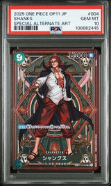 PSA 10 GEM MINT JAPANESE ONE PIECE 2025 Shanks ST16-004 ALT ART