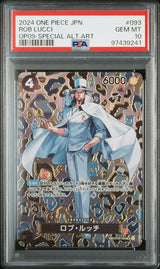 PSA 10 GEM MINT JAPANESE ONE PIECE 2024 ROB LUCCI OP05-093 SPECIAL ALT ART