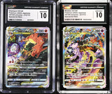 SET 2 CGC 10 GEM MINT Japanese Pokemon CHARIZARD MEWTWO VST 212/172 221/172 S12a