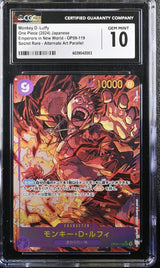 CGC 10 GEM MINT Japanese One Piece 2024 MONKEY D. LUFFY OP09-119 ALTERNATE ART