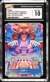 CGC 10 GEM MINT Japanese One Piece 2024 Buggy OP09-051 Emperor ALT ART