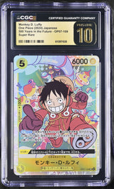 CGC 10 PRISTINE Japanese ONE PIECE 2024 Monkey D. Luffy OP07-109 500 Years SR