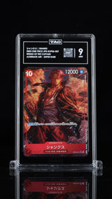 TAG 9 MINT JAPANESE ONE PIECE  2023 SHANKS OP06-007 WINGS OF THE CAPTAIN ALT ART
