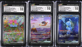 SET 3 CGC 10 GEM Japanese SEQUENT. Charizard Venusaur Blastoise 200-201/165 SV2a