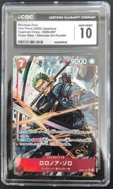 CGC 10 GEM MINT JAPANESE ONE PIECE 2026 Roronoa Zoro EB04-007 Alt Art Egghead