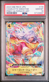 PSA 10 GEM MINT JAPANESE ONE PIECE 2024 CHARLOTTE SMOOTHIE OP03-110 PRB01 ALTART