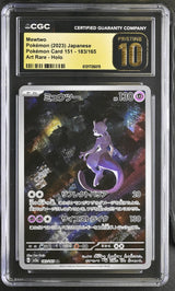 CGC 10 PRISTINE Japanese Pokemon 2023 Mewtwo AR 183/165 Art Rare Pokemn 151 SV2a