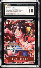 CGC 10 GEM MINT Japanese One Piece 2022 Monkey D. Luffy ST01-012 Promotion VOL.5