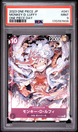 PSA 9 MINT JAPANESE ONE PIECE 2023 MONKEY D. LUFFY P-041 ONE PIECE DAY