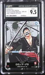 CGC 9.5 MINT+ Japanese One Piece 2022 Roronoa Zoro L OP01-001 Romance Dawn