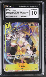 CGC 10 GEM MINT JAPANESE ONE PIECE 2023 ENEL OP05-100 ALTERNATE ART