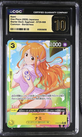 CGC 10 PRISTINE Japanese One Piece 2026 Nami ST29-008 Starter Deck: Egghead