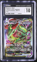 CGC 10 GEM MINT Japanese Pokemon 2022 Rayquaza VMAX 108/172 V.STAR Univers S12a