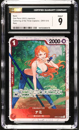 CGC 9 MINT Japanese One Piece 2023 NAMI OP01-016 SR THREE CAPTAINS