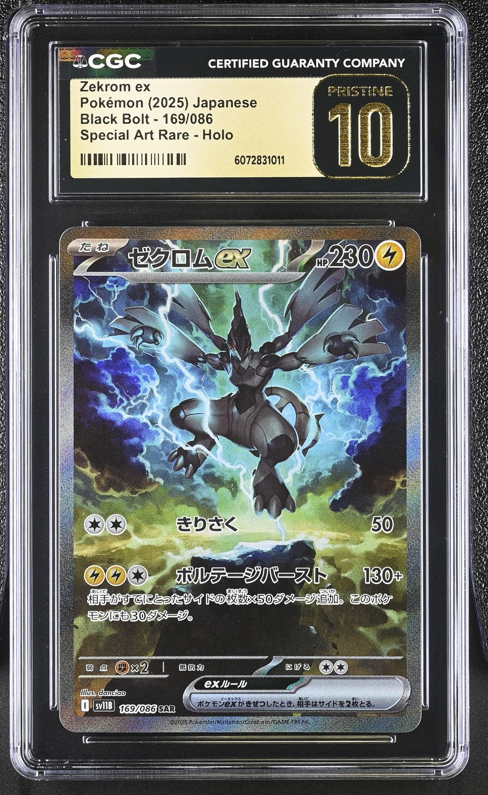 2025ぽけもん 2025 Pokemon Black Bolt Illustration Rare Holo Haxorus #147 CGC