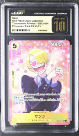 CGC 10 PRISTINE Japanese One Piece 2025 Sanji EB02-054 Promotion Pack VOL.3