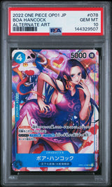 PSA 10 GEM MINT JAPANESE ONE PIECE 2022 Boa Hancock OP01-078 ROMANACE SR ALT ART