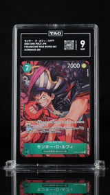 TAG 9 MINT JP One Piece 2022 Monkey D. Luffy OP02-041 Alt Art Parallel