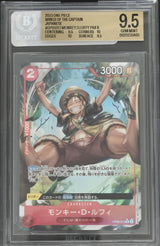 BGS 9.5 GEM MINT Japanese One Piece 2023 Monkey D. Luffy OP06-013 Alt Art