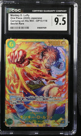 CGC 9.5 MINT+ Japanese One Piece 2025 Monkey D. Luffy OP13-118 Carrying on His