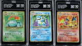 SET 3 TAG 10 GEM Japanese 2023 Venusaur Charizard Blastoise 003/032 CLL CLK CLF