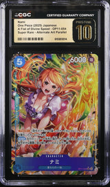 CGC 10 PRISTINE Japanese One Piece 2025 NAMI OP11-054 Alternate Art Parallel