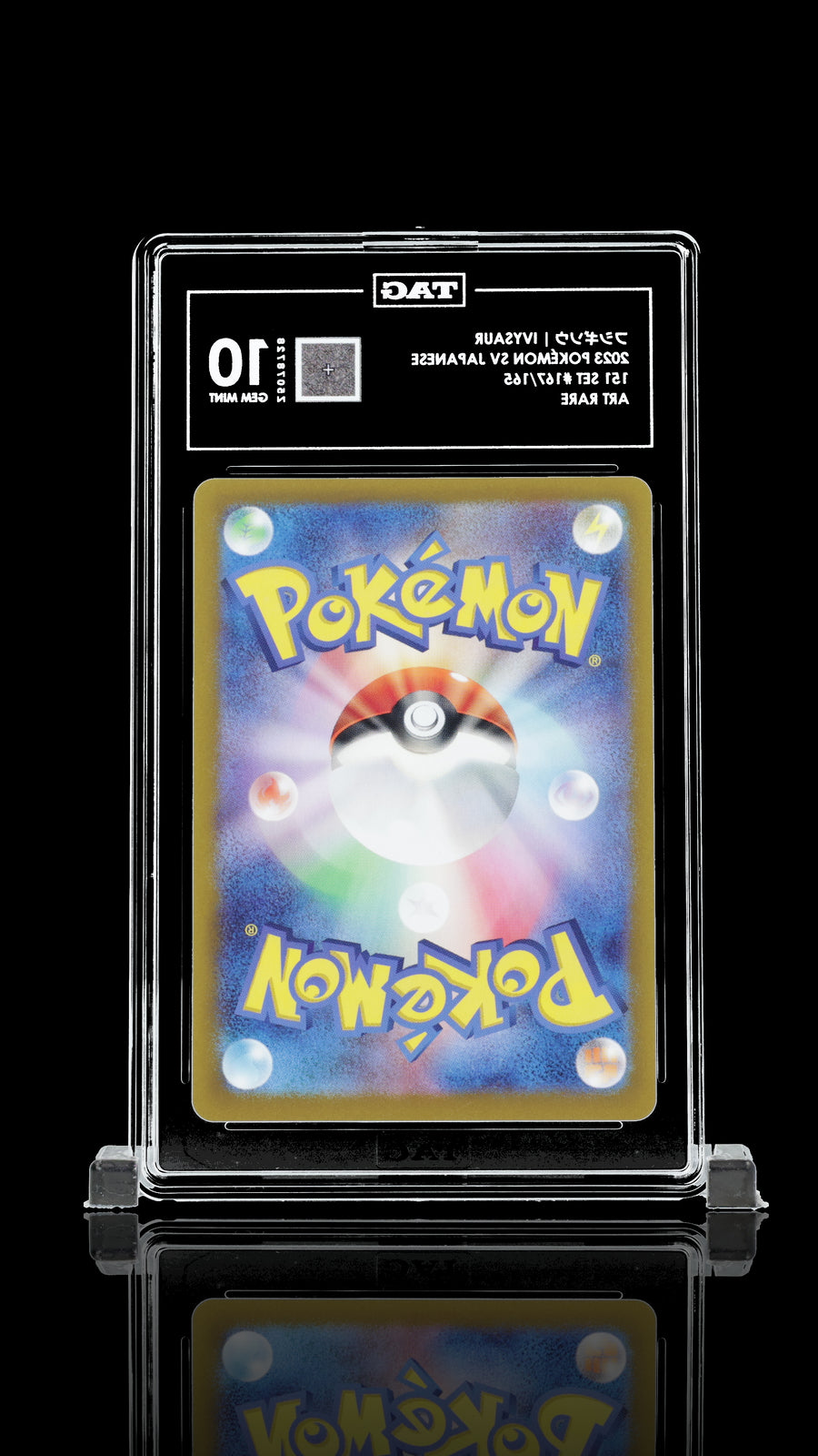 TAG 10 GEM MINT JAPANESE POKEMON 2023 IVYSAUR 167/165 POKEMON 151 AR SV2a