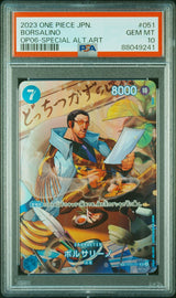 PSA 10 GEM MINT JAPANESE ONE PIECE 2023 BORSALINO OP05-051 SPECIAL ALT.ART