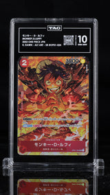 TAG 10 GEM MINT Japanese One Piece 2022 Monkey Luffy OP01-024 Romance SR ALT ART