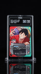 TAG 10 GEM MINT JAPANESE ONE PIECE 2026 Monkey D Luffy OP13-001 Ichiban Kuji