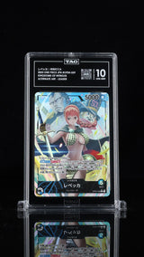 TAG 10 GEM MINT JAPANESE ONE PIECE 2023 REBECCA OP04-039 ALTERNATE ART