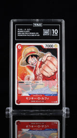 TAG 10 GEM MINT One Piece 2022 Monkey D. Luffy P-001 White border