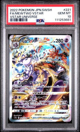 PSA 10 GEM MINT JAPANESE POKEMON 2022 MEWTWO VSTAR 221/172 VSTAR UNIVERSE S12a