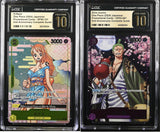 SET 2 CGC 10 PRISTINE Japanese OP 2024 O-NAMI ZORO-JUUROU OP06-101 OP05-067