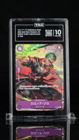 TAG 10 GEM MINT Japanese One Piece  2023 Roronoa Zoro P-045 PROMO Purple