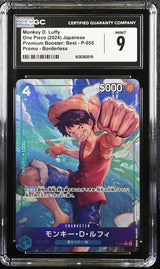 CGC 9 MINT JAPANESE ONE PIECE 2024 Monkey Luffy P-055 Foil Parallel PRB01