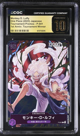 CGC 10 PRISTINE Japanese One Piece 2023 Monkey D. Luffy P-041 1ST ANNI