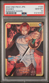 PSA 10 GEM MINT JAPANESE ONE PIECE 2022 Shanks OP01-120 SR ROMANCE DAWN