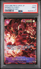 PSA 9 MINT Japanese One Piece 2024 MONKEY D LUFFY OP09-119 ALT ART Parallel
