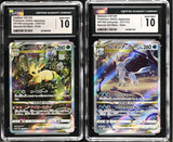 SET 2 CGC 10 GEM Japanese Pokemon 210/172 217/172 Leafeon & Glaceon S12a